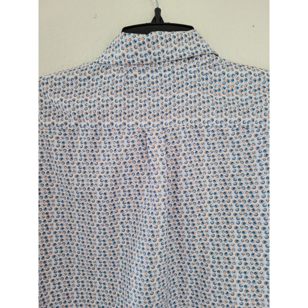 English Laundry Womens Blue Tan Geometric Circle Print Button Down Shirt 12 #16 - Picture 5 of 5